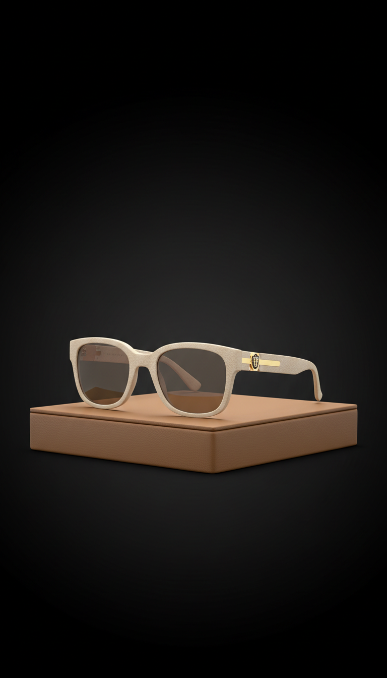 The King III Ivory Suede Edition Sonnenbrille